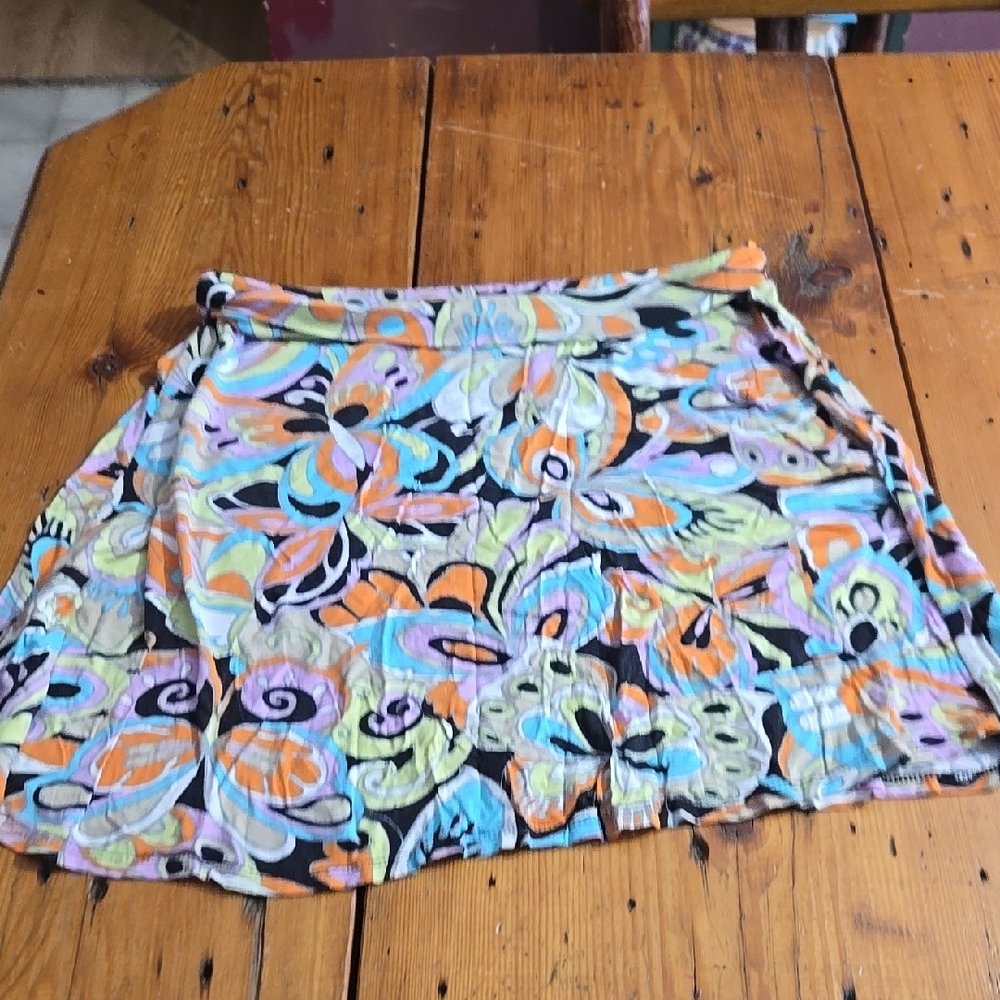 Salaam sz l Colorful Abstract Patterned Skirt